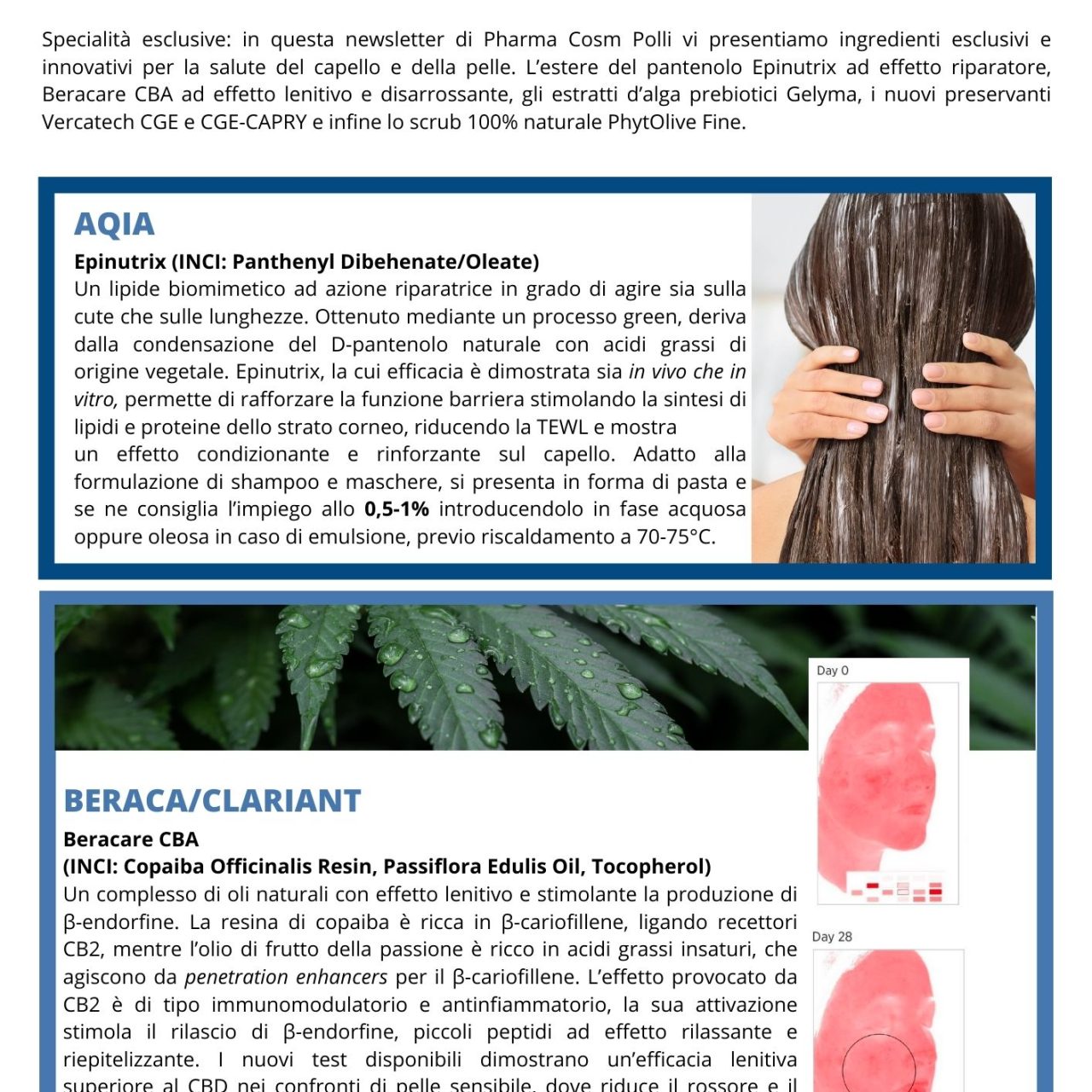 NEWS –  Aqia – Beraca/Clariant  – Gelyma – Sophim – Jover