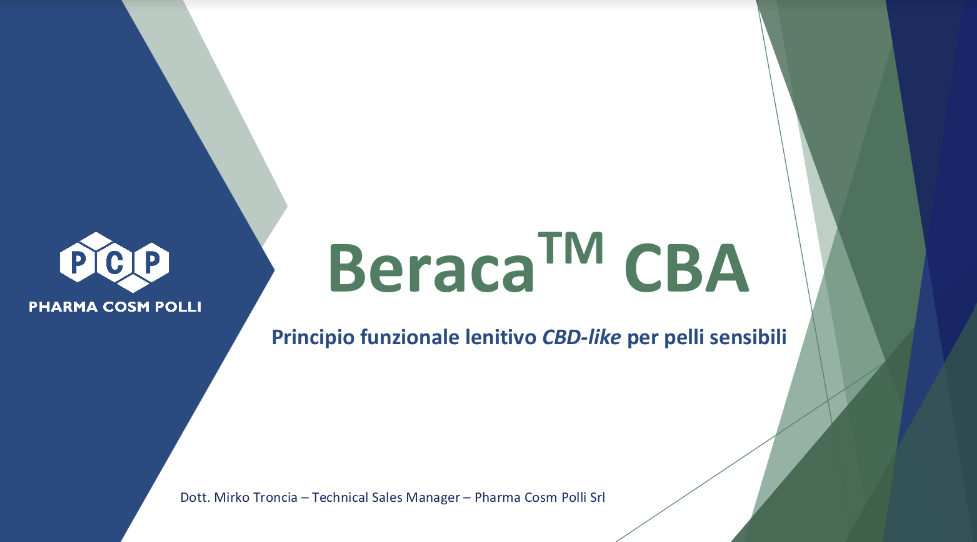 Beraca CBA TM: principio funzionale lenitivo CBD-like per pelli sensibili